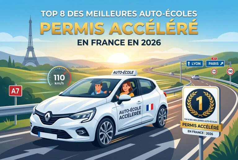 Top 8 des meilleures auto-écoles permis accéléré en France en 2026